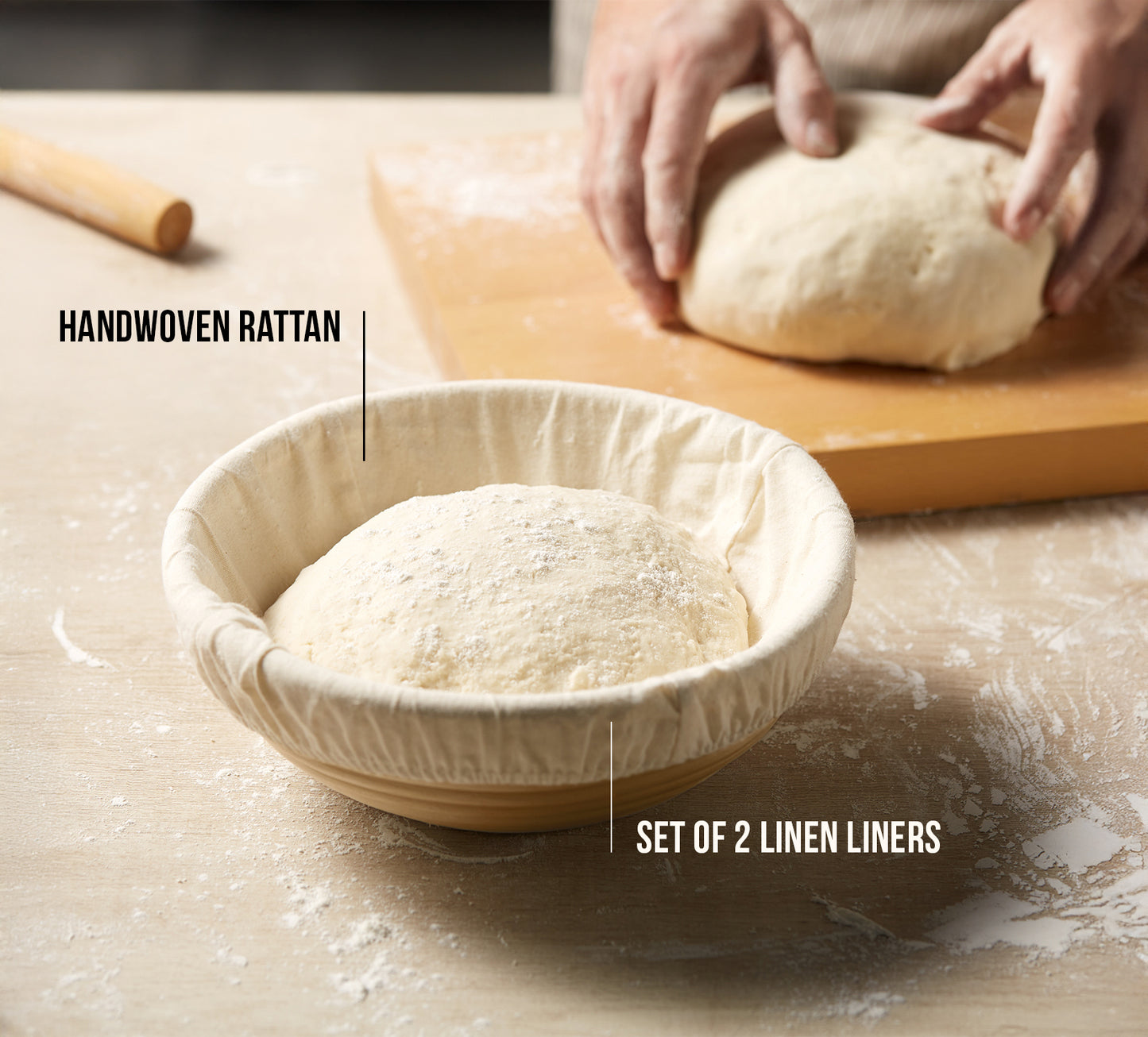 ROUND PROOFING BASKETS AND LINERS