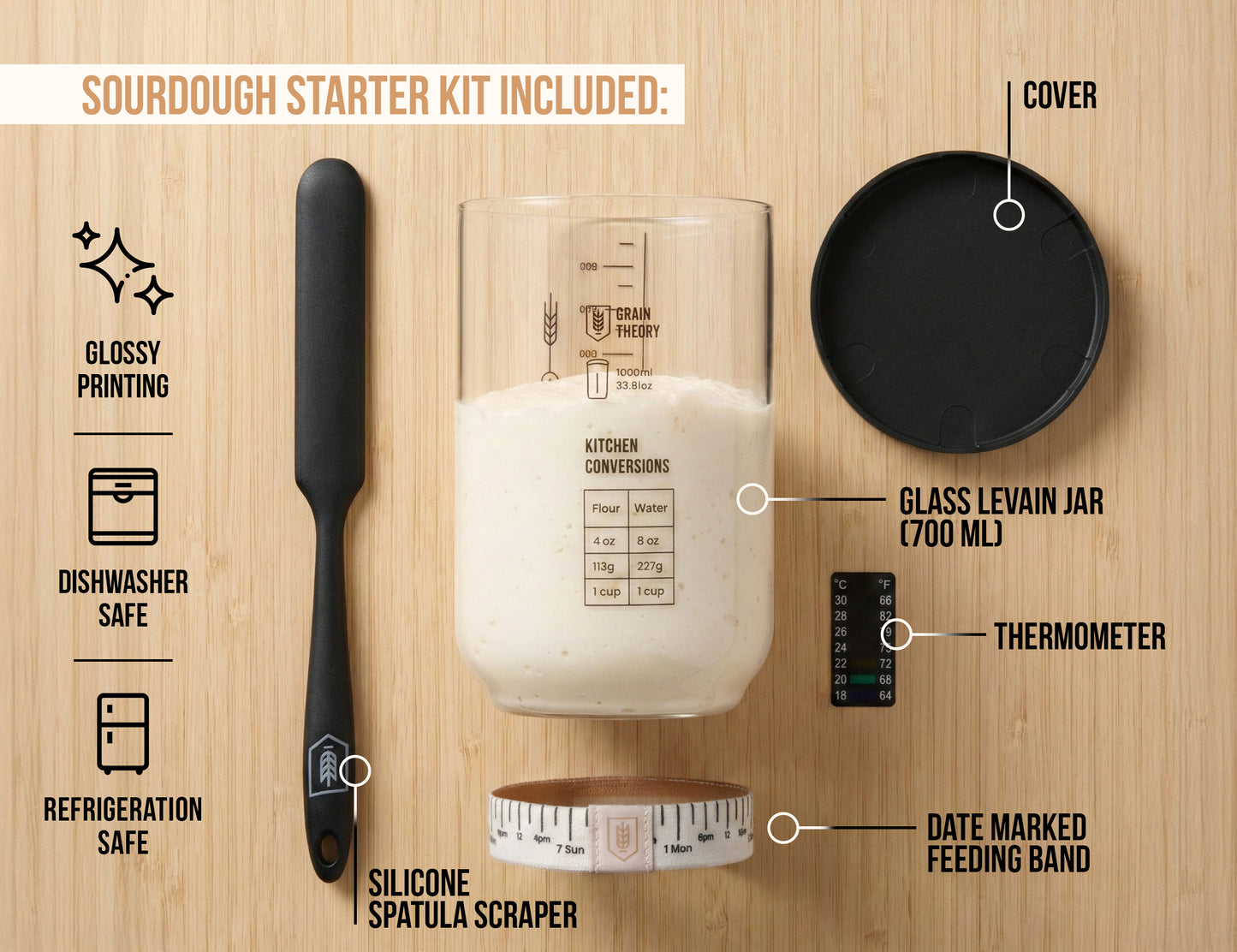 SOURDOUGH STARTER KIT, 30 OZ
